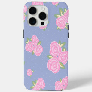 Romantic Antique Rose Design iPhone 15 Pro Max Case