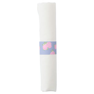 Romantic Antique Rose Design Napkin Bands
