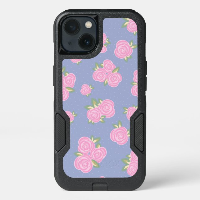 Romantic Antique Rose Design Otterbox iPhone Case (Back)