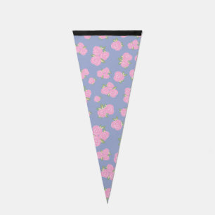 Romantic Antique Rose Design Pennant Flag