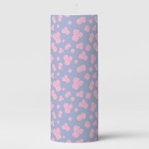 Romantic Antique Rose Design Pillar Candle