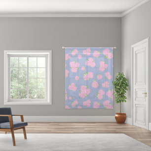 Romantic Antique Rose Design Sheer Curtains