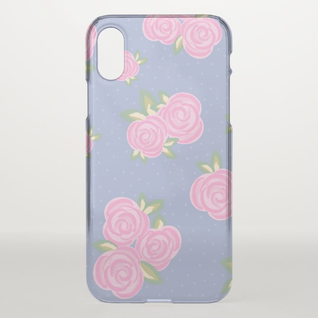 Romantic Antique Rose Design Uncommon iPhone Case (Back)