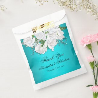 Romantic Aqua and Roses Wedding