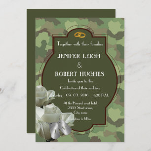 Romantic Army Wedding Invitation