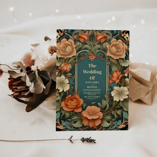 Romantic  Art Nouveau Wedding Invitation (Creator Uploaded)