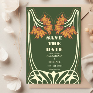 Romantic  Art Nouveau Wedding Save The Date