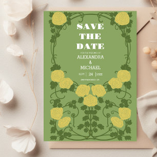 Romantic  Art Nouveau Wedding Save The Date