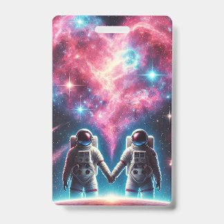 Romantic Astronaut Badge Holder