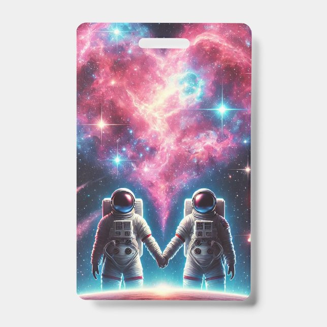 Romantic Astronaut Badge Holder (Front)