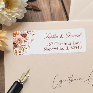 Romantic Autumn Bloom Return Address Label