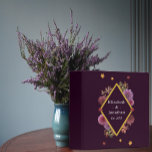 Romantic Autumn Dahlia Wedding Album 3 Ring Binder<br><div class="desc">Romantic autumn dahlia: Fall leaves accompany a floral frame in various shades of purple</div>