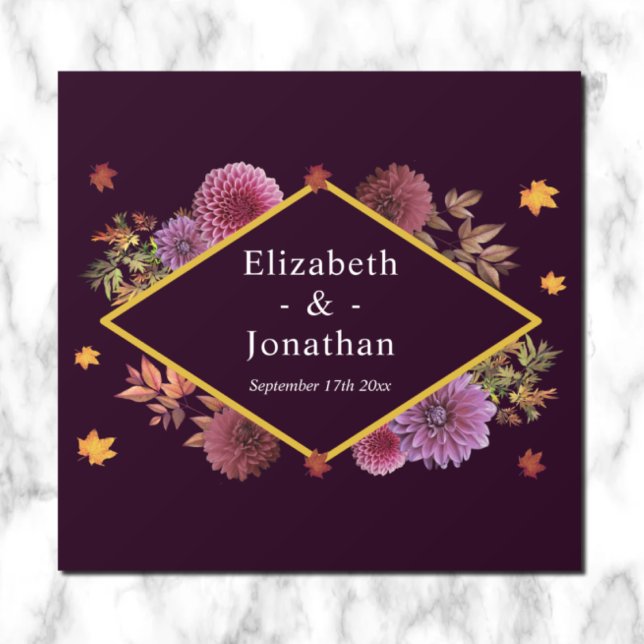 Romantic Autumn Dahlia Wedding Floor Decals (Creator Uploaded)