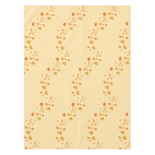 romantic Autumn Leaves ivory Tablecloth