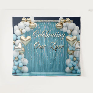 Romantic Balloons Banner Backdrop Wall Art 