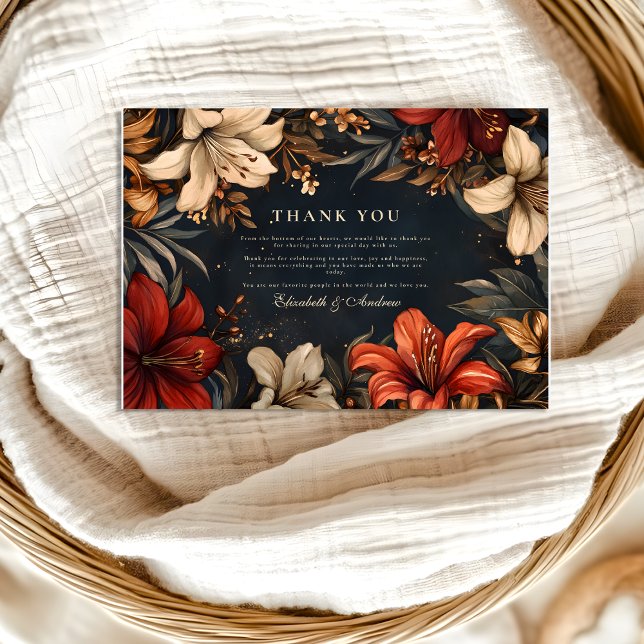 Romantic Baroque Wedding Thank You Card (Creator Uploaded)