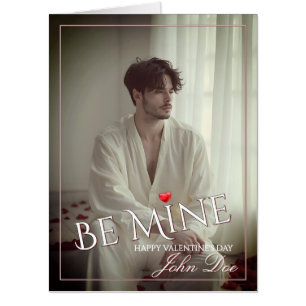 Romantic Be Mine Valentine Design Card