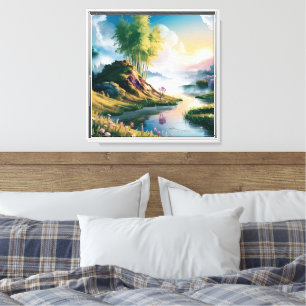 Romantic Beach Dream: Believe in Yourself Canvas Print
