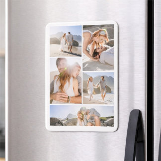 Romantic Beach Photo Collage Magnet