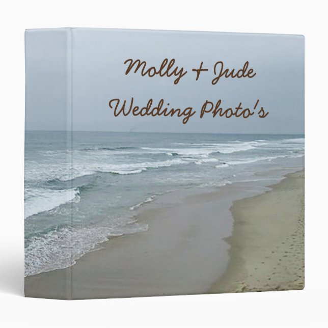 Romantic Beach Wedding Photo Album Binder (Front/Spine)