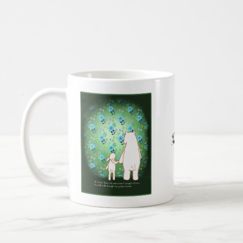 Romantic Bear and Bunny Couple Love Custom name  Coffee Mug
