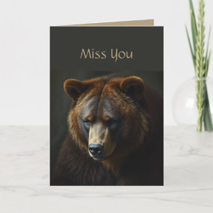 Romantic Bear Hug Sad Lonely Fun Humor Miss You Card