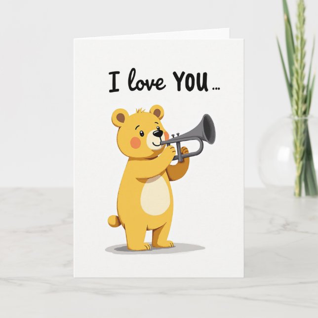 Romantic Bear I Love You Card (Front)