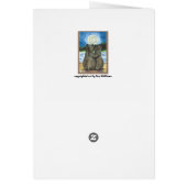 Romantic Bears Watching Moon Custom Anniversary Cards (Back)