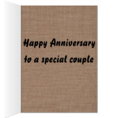 Romantic Bears Watching Moon Custom Anniversary Cards (Inside (Right))