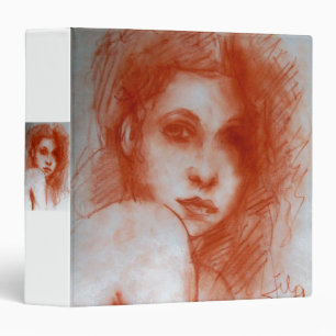 ROMANTIC BEAUTY / Woman Portrait in Sepia Brown Binder