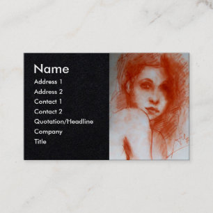 ROMANTIC BEAUTY / Woman Portrait in Sepia Brown Business Card