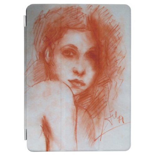 ROMANTIC BEAUTY  Woman Portrait in Sepia Brown iPad Air Cover
