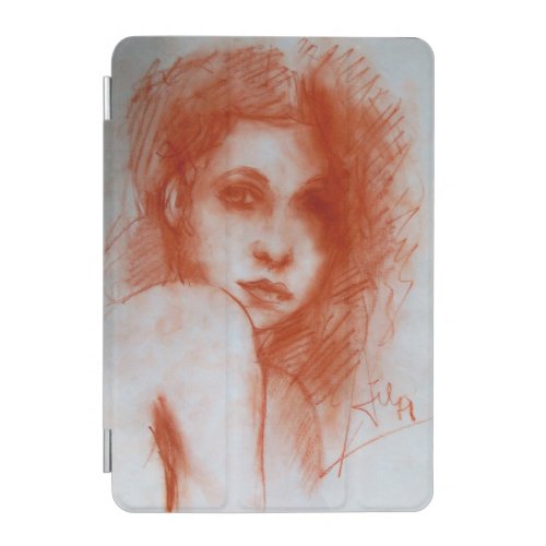 ROMANTIC BEAUTY  Woman Portrait in Sepia Brown iPad Mini Cover