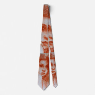 ROMANTIC BEAUTY / Woman Portrait in Sepia Brown Tie