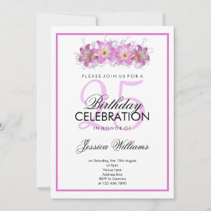 Romantic Belladonna Lilies Birthday Invitation
