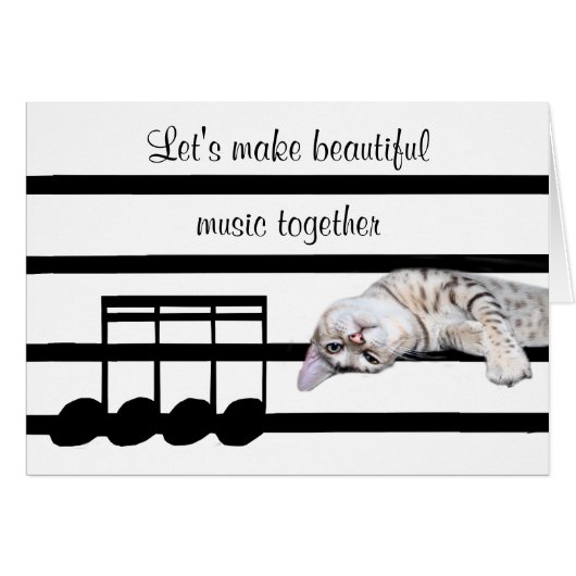 Romantic Bengal cat Cards (Front Horizontal)