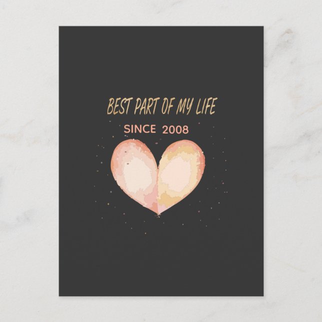Romantic "Best Part Of My Life" Quote  Postcard (Front)