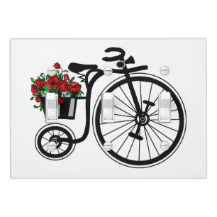 Romantic Bicycle Light Switch Cover