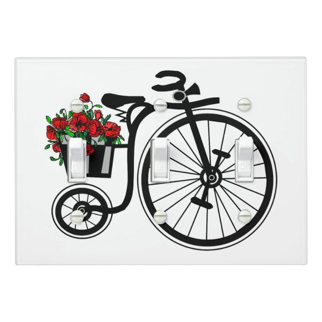 Romantic Bicycle Light Switch Cover (In Situ)