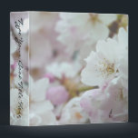 Romantic Binder White Blossoms Book Binder Wedding<br><div class="desc">Customized Book Binder Lucky Cherry Blossom Pink Flowers Binders  &  Romantic Keepsake Gifts for Men,  Women,  Kids,  Home & Office Cherry Blossom Flower Gifts Design by Artist / Designer Kim Hunter. See www.kimhunter.ca for more Souvenirs & Gifts Online.</div>