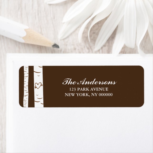 Romantic Birch Trees Label (Insitu)