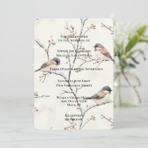 Romantic Birds in a Tree Wedding Invitation