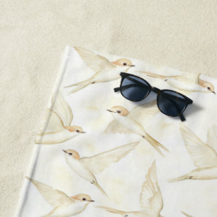 Romantic Birds life is but a dream  Beach Towel