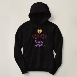 romantic birds' wet coat hoodie