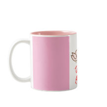 romantic birds with heart stamped mug