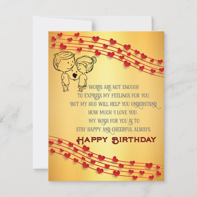 Romantic Birthday  Card (Front)
