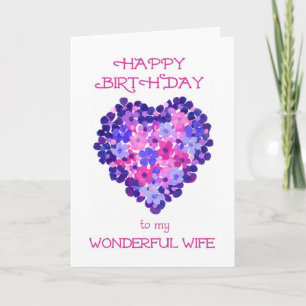 Romantic Birthday Card for a Wife - Flower Power