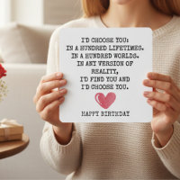 Romantic Birthday Card for Wife – I’d Choose You