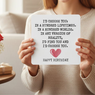 Romantic Birthday Card for Wife – I’d Choose You