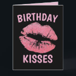 ROMANTIC BIRTHDAY FOR HUSBAND BOYFRIEND GREETING  CARD<br><div class="desc">BIRTHDAY KISSES GREETING CARD</div>